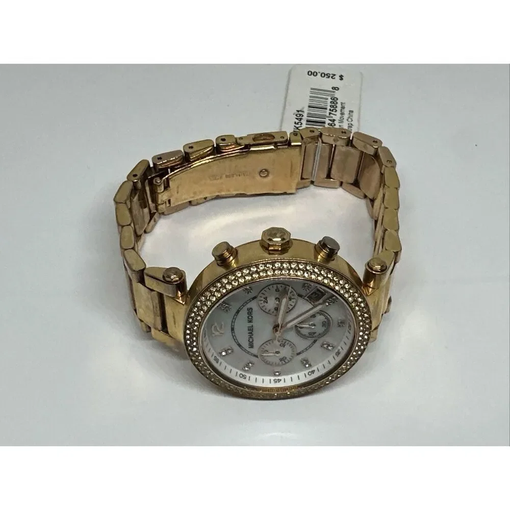 Michael Kors Parker MK5491 Women's Gold Stainless Steel Analog Dial Watch NUL35
